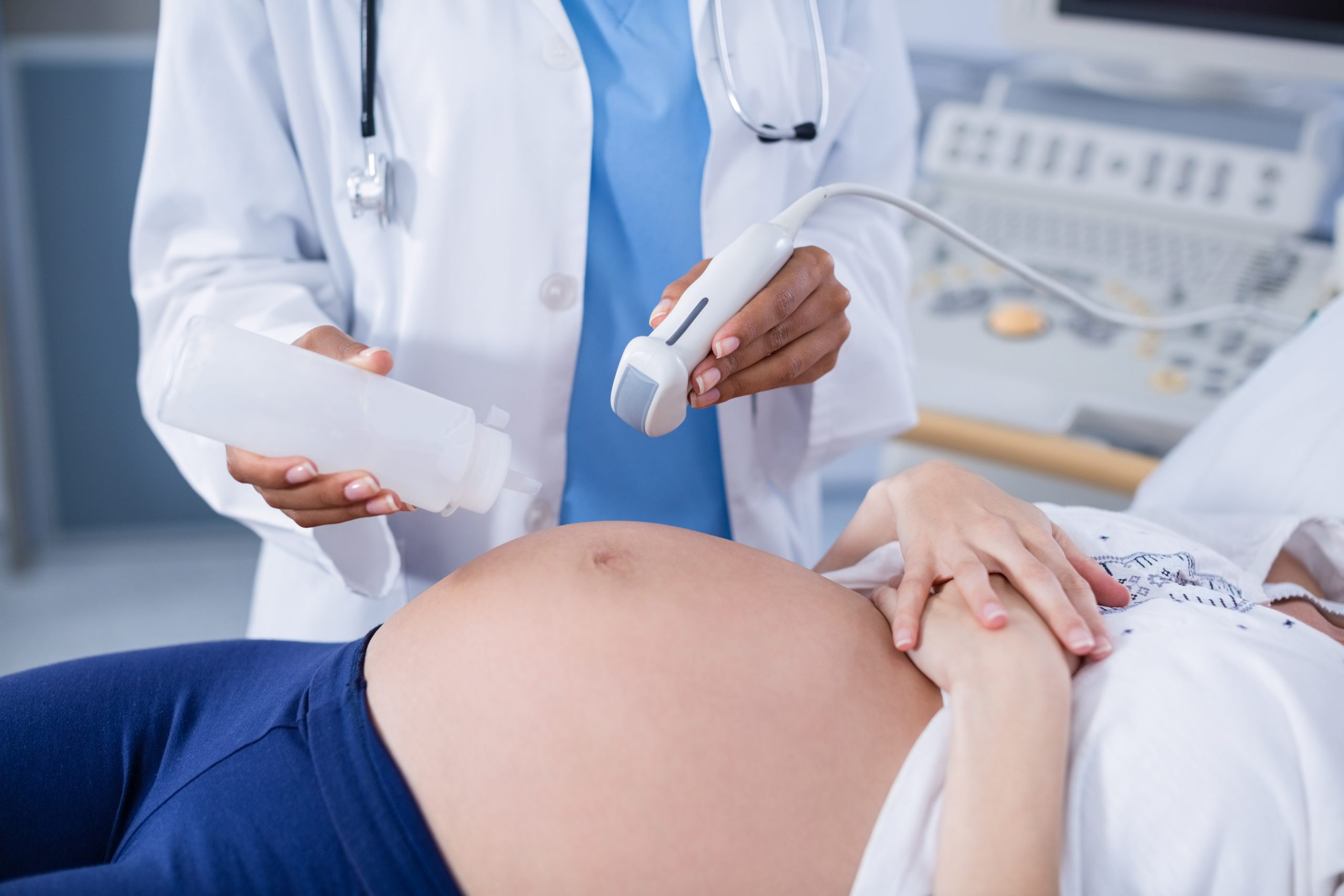 woman-receiving-ultrasound-scan-stomach shreshta fertility centre